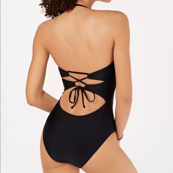 Hula Honey Juniors' Ribbed One-Piece Swimsuit- NEW - Picture 3 of 16